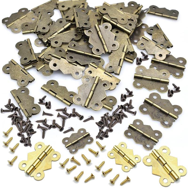 Furniture Hardware Replacement Parts - Charnières papillon en fer avec vis,