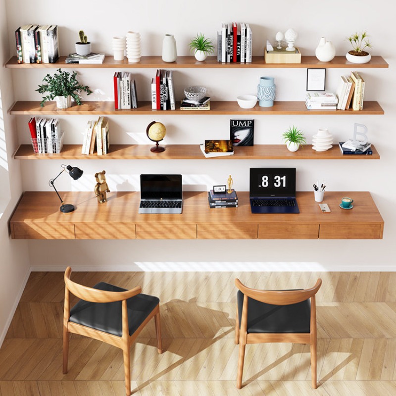 Home Furniture & Hardware Trading - Bureau d'ordinateur mural flottant en bois