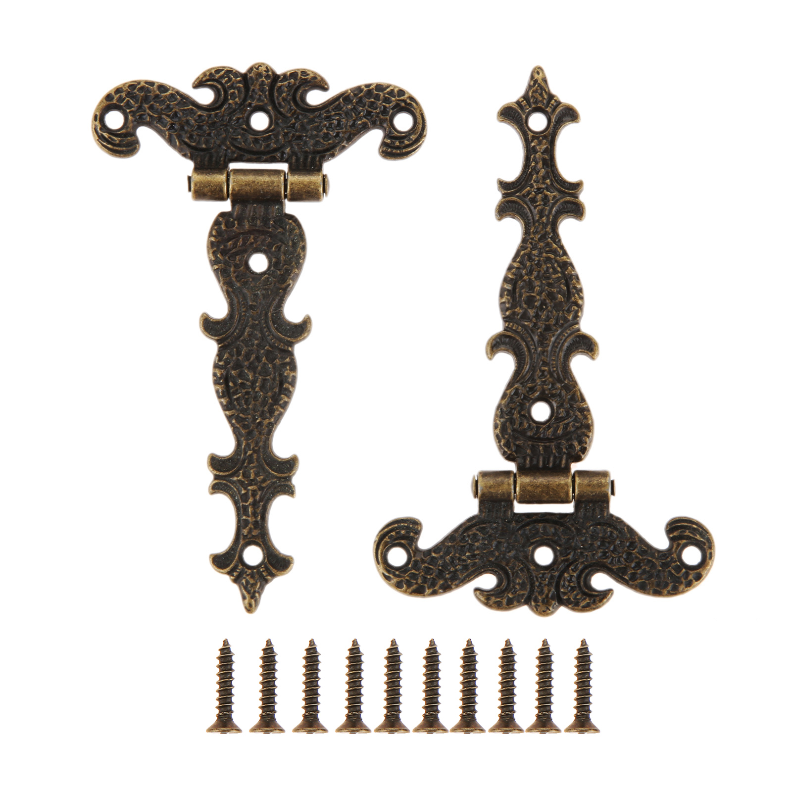 Furniture Hardware Replacement Parts - DRELD-Grande Charnière Décorative Vintage en Laiton